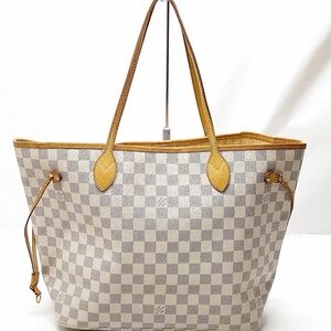 Iconic Louis Vuitton Neverfull MM in Damier Azur!  With Free Insert!
